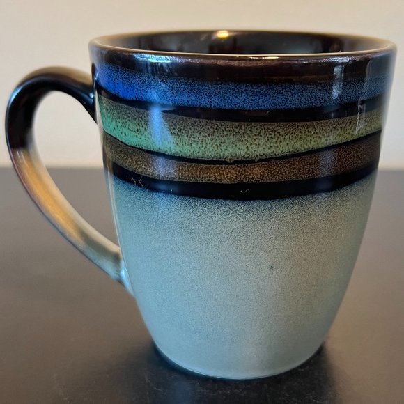 Set of 2 PFALTZGRAFF Galaxy Blue Handcrafted Stoneware Mugs with Reactive Glaze - Picture 3 of 7